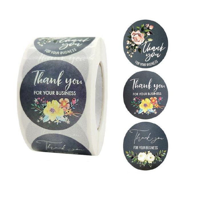 Naklejki Ozdobne 3,8 Cm Thank You Mix 500 Szt.