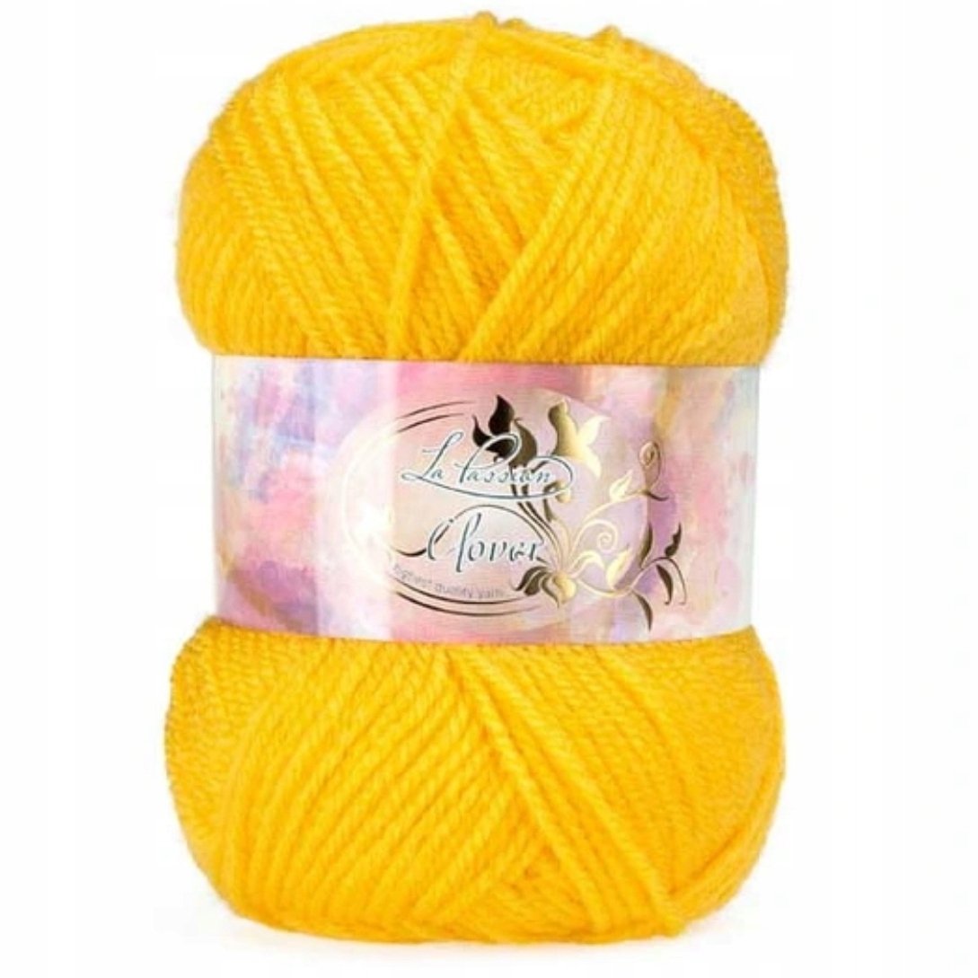 Włóczka Clover akryl 50g 006 Żółty