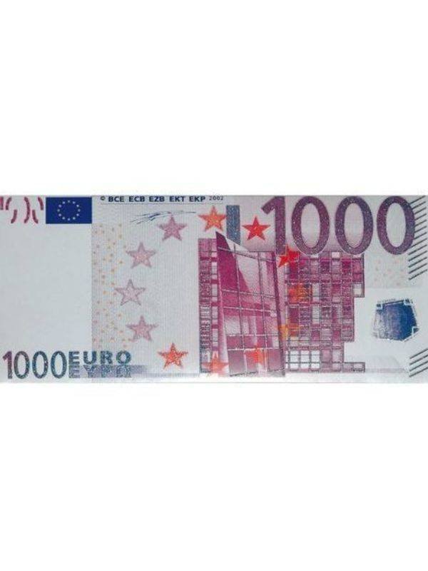 Czekolada Mleczna 1000 Euro Banknot na Prezent Urodziny dla Dziecka Fikar 60g