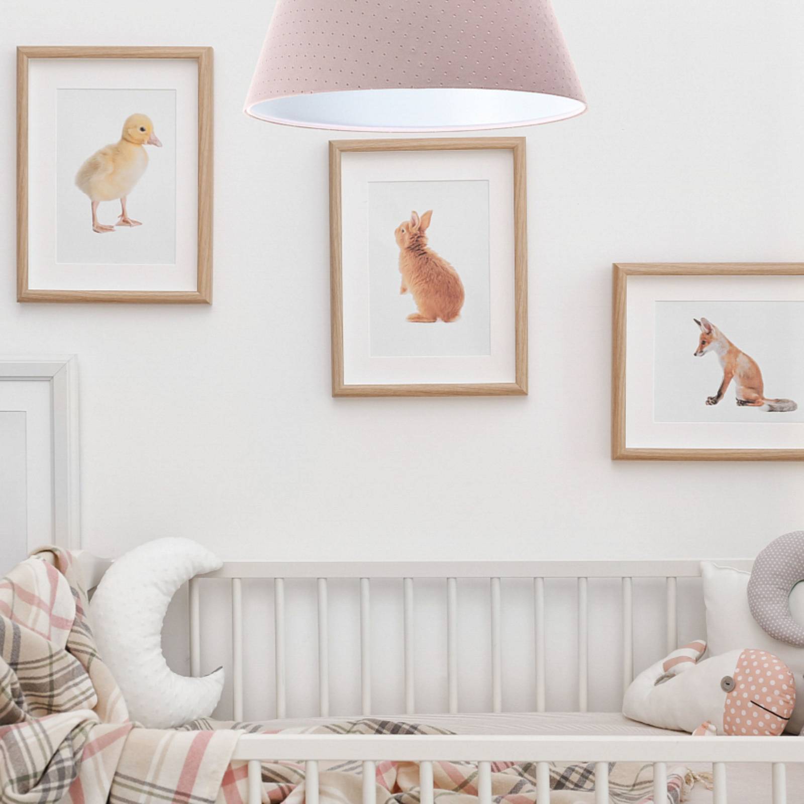 Euluna Żyrandol Rosabelle, stożkowa, różowa, 1-pkt.