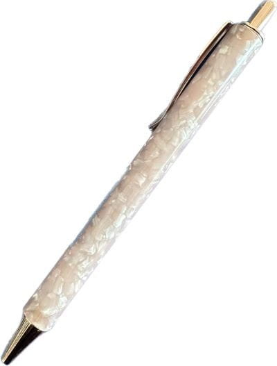 Paperchase- Długopis różowy marmur Czarny