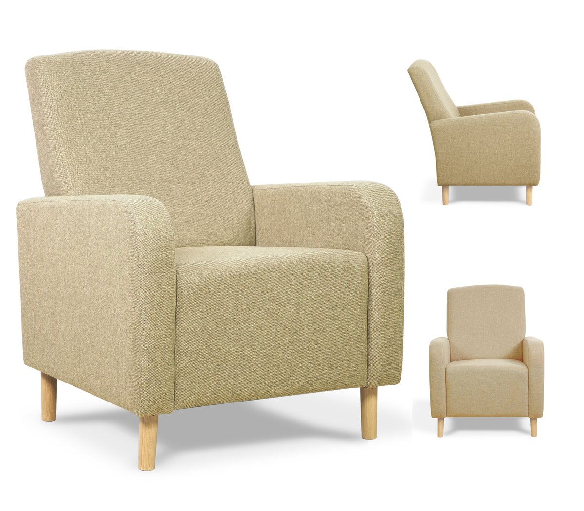Wygodny fotel RIO nowoczesny design beżowy