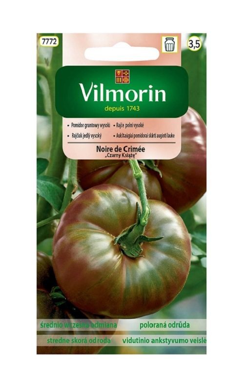 Pomidor gruntowy wysoki Noire De Crimee Czarny książę 0,5 g Vilmorin