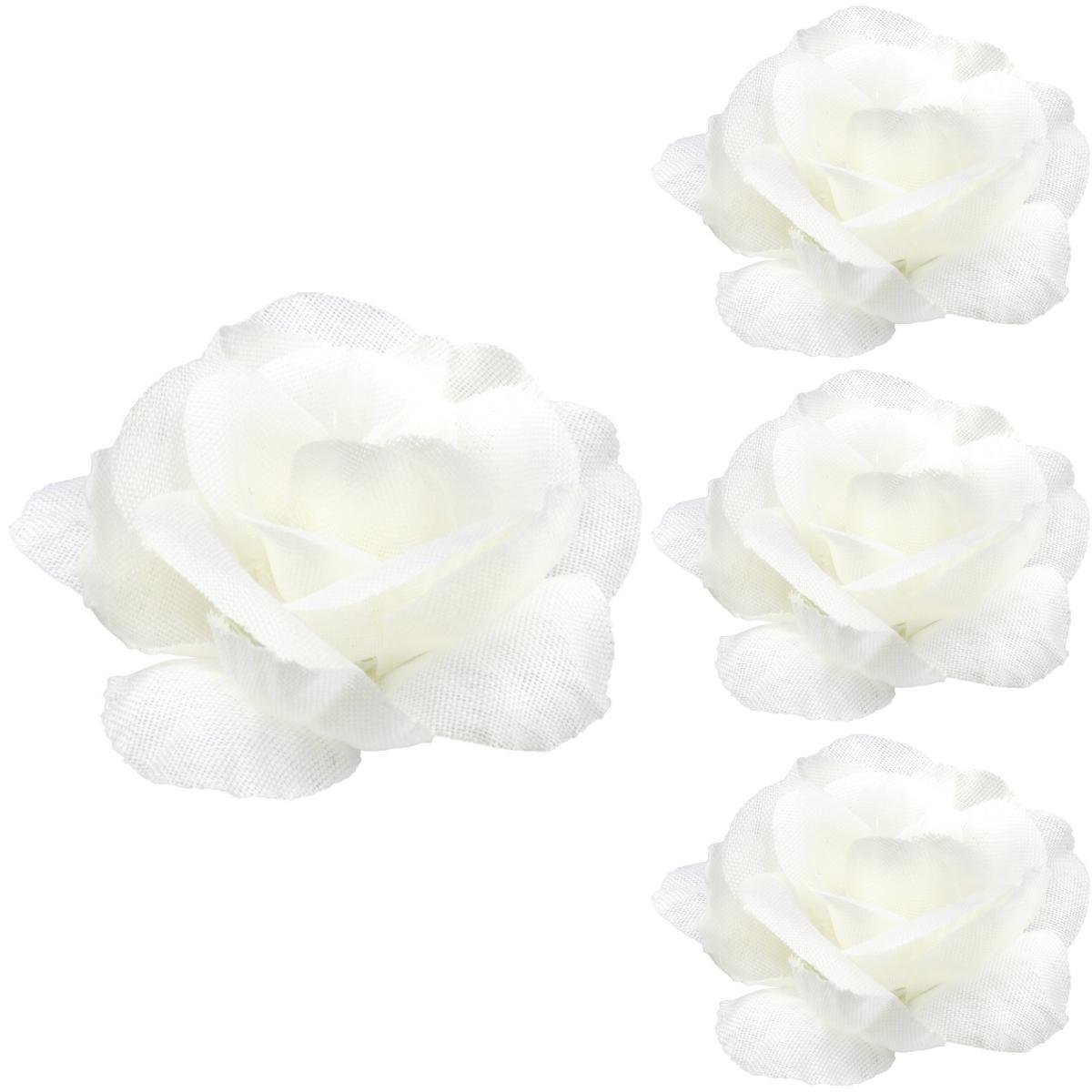 Róża Mini Główka Wyrobowa Kremowa Ozdobna 3 szt.