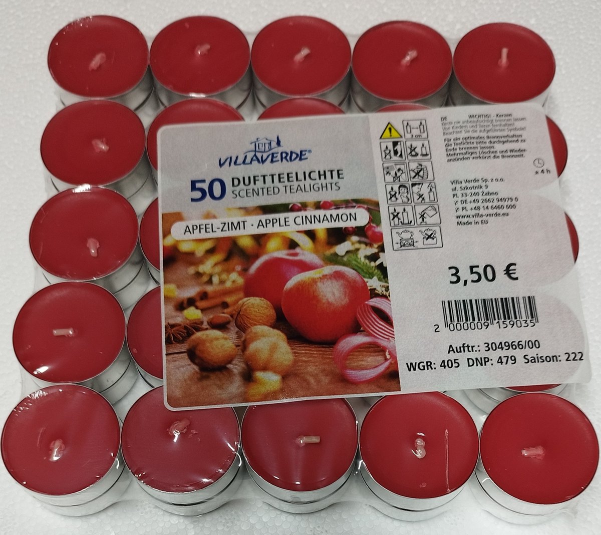 Podgrzewacze Jabłko -Cynamon 50szt 4h