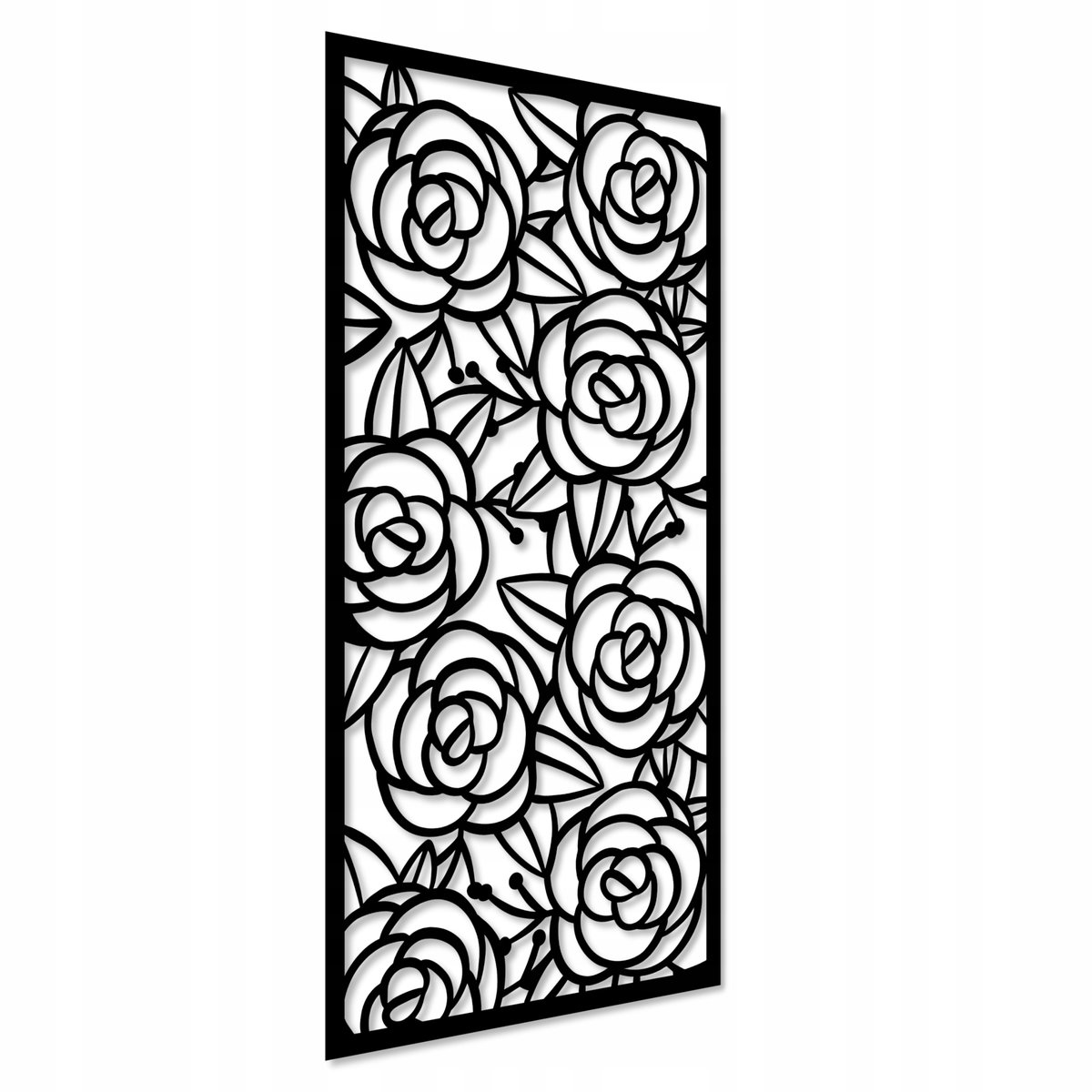 AŻUROWA DEKORACJA ŚCIENNA 3d RÓŻE PANEL ŚCIENNY XL SALONU NOWOCZESNY DUŻY
