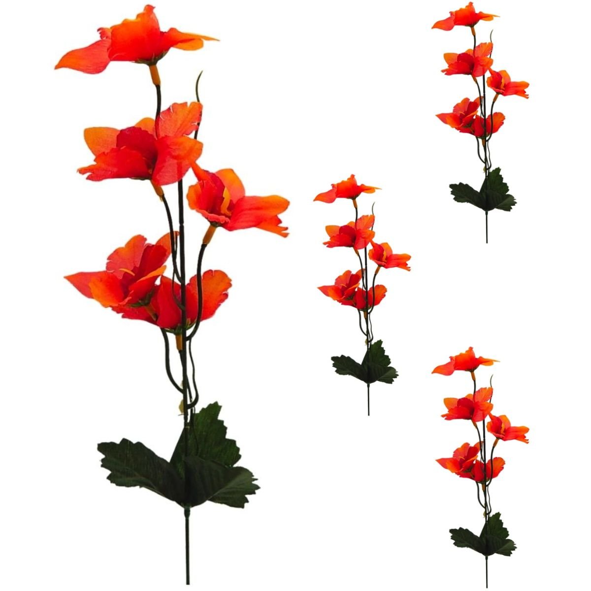 Storczyk Gałązka Pomarańcz Bordo Ozdobna 3 szt