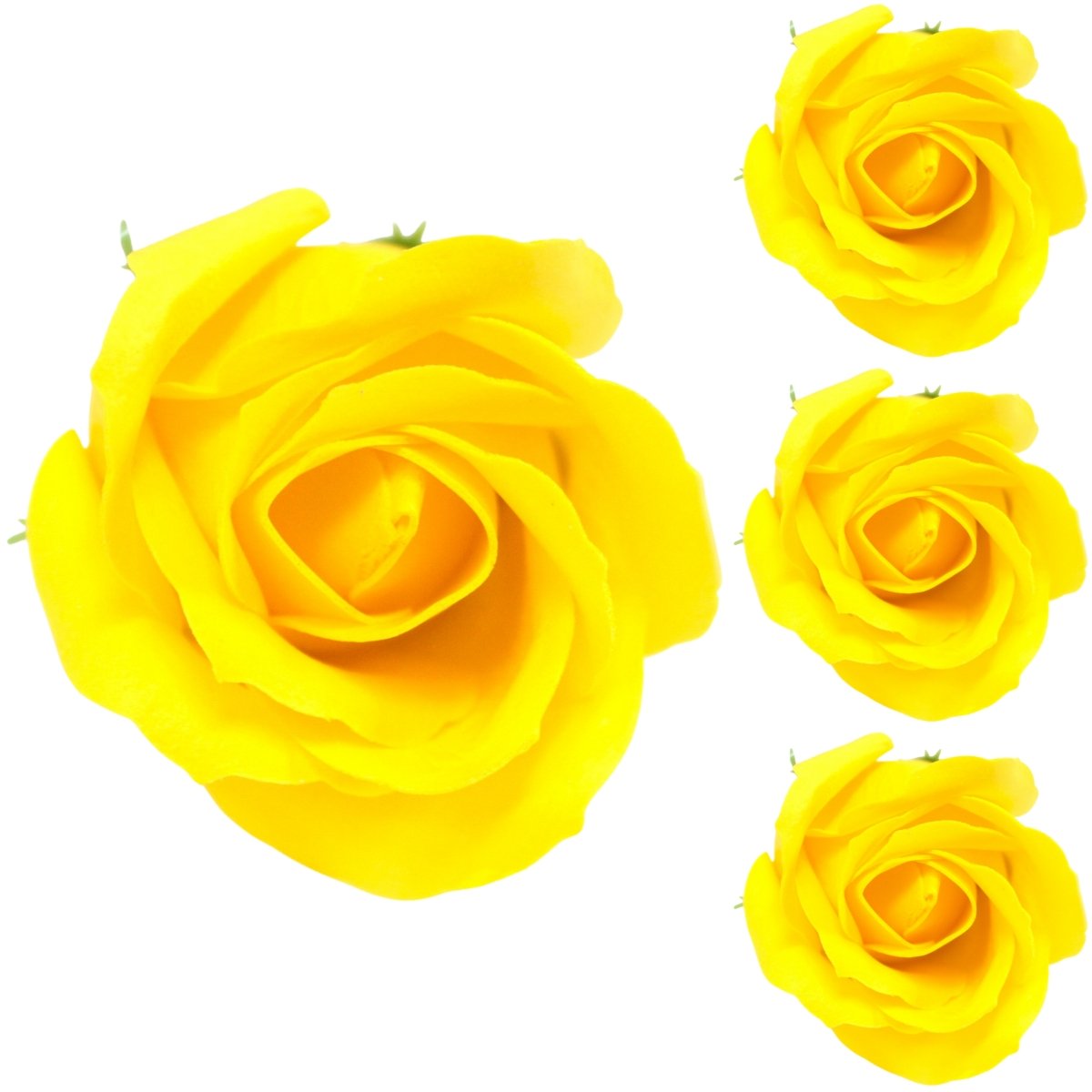 Róża Mydlana Do Kąpieli Dekoracyjna Żółta 3 szt.