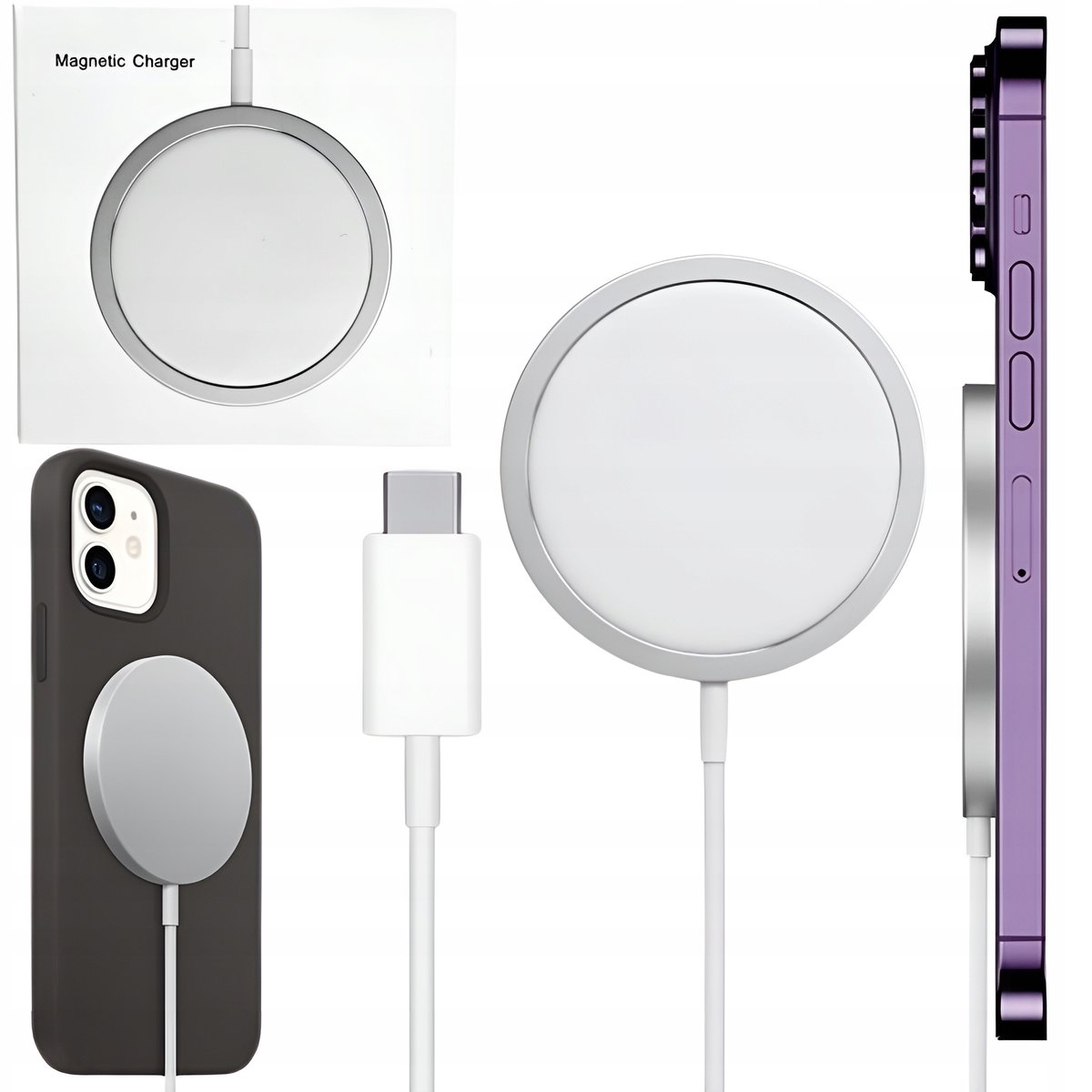 Magsafe Ładowarka Indukcyjna Do Iphone 11 12 13 14 15 Airdpods Pro Max Qi