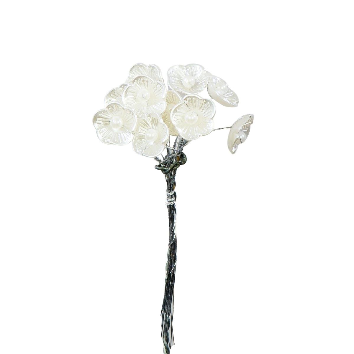 Mak Dekorcyjny Na Drucie Perłowy 10 szt.