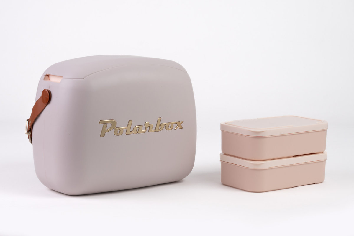 Lunch box POLARBOX lodówka turystyczna perła + brąz 6L