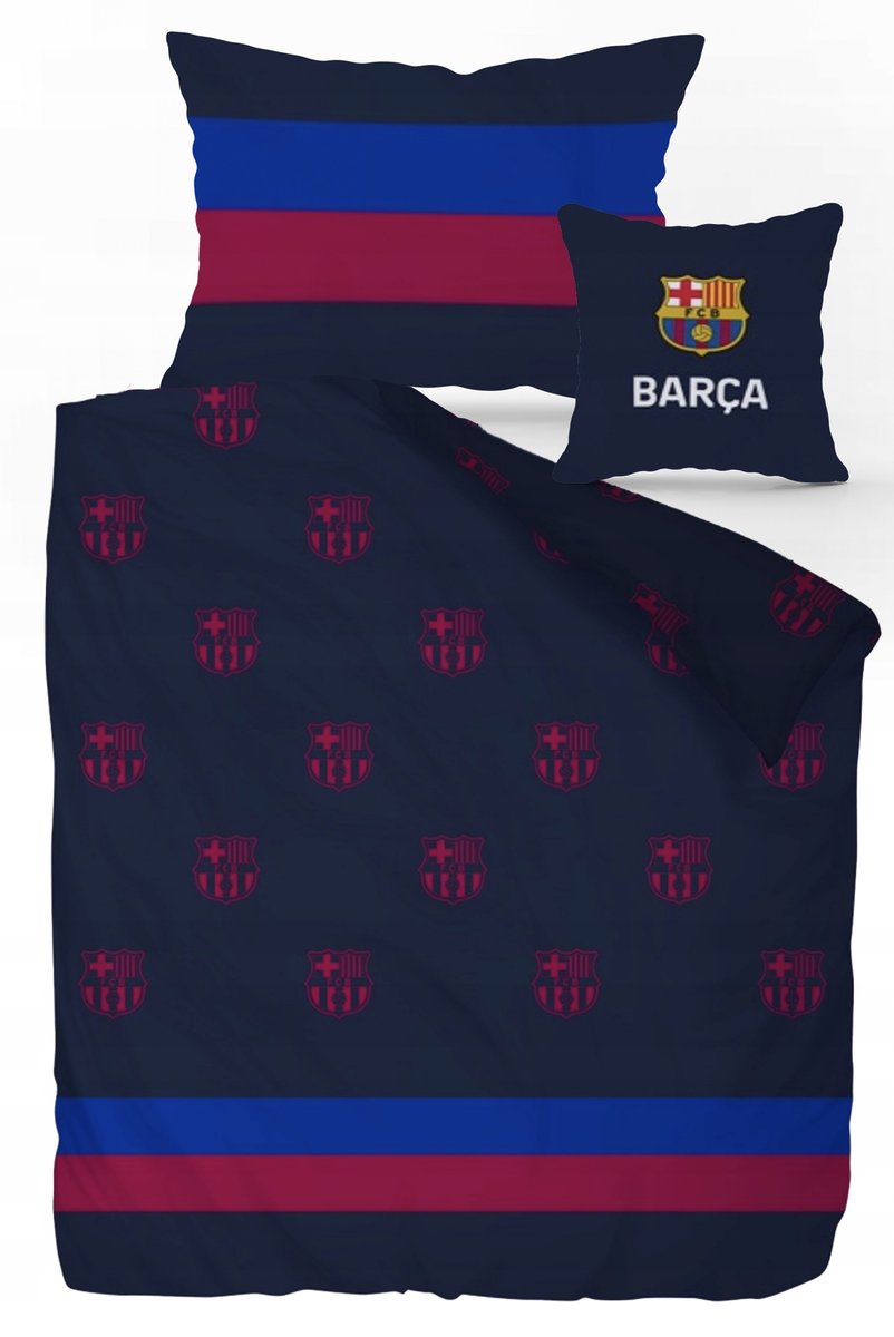Pościel 140x200 FC Barcelona FCB Barca Futbol Piłka Nożna + poszewka 40x40
