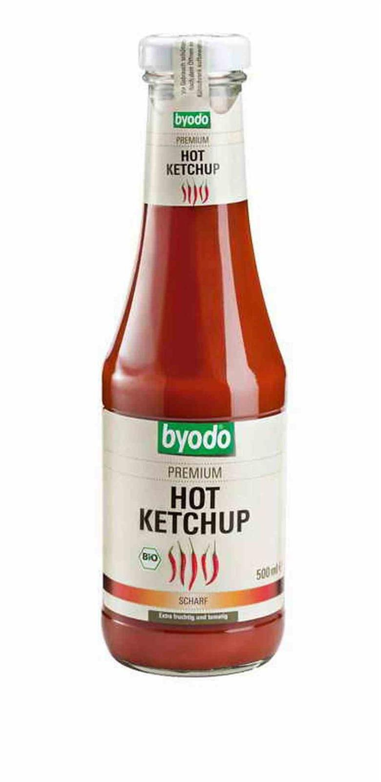 Ketchup pomidorowy pikantny [bezg.] 500ml BYODO