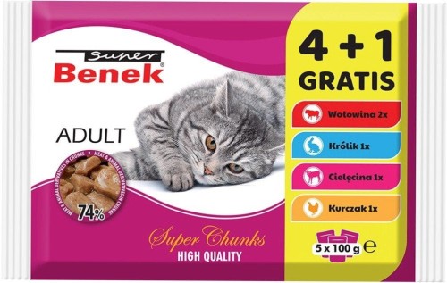 Adult - mokra karma dla kota - 4+1 100 g GRATIS!