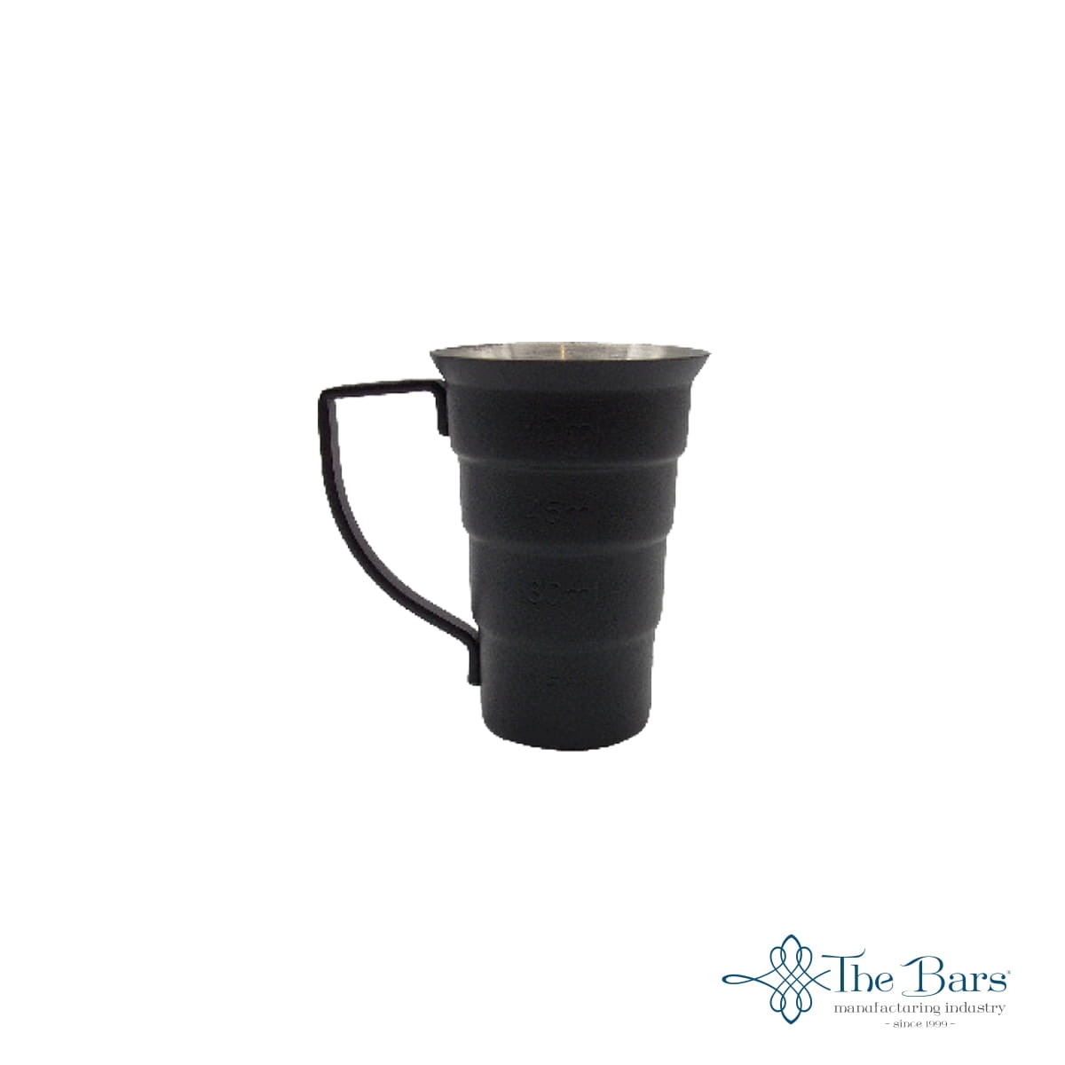 Miarka barmańska z uchem czarna 60, 45, 30 i 15 ml