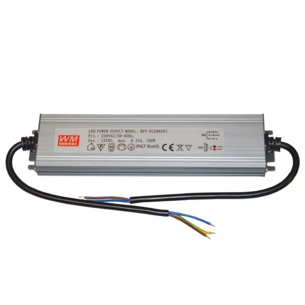 Zasilacz LED 12V 100W Slim napięciowy IP67 alumini