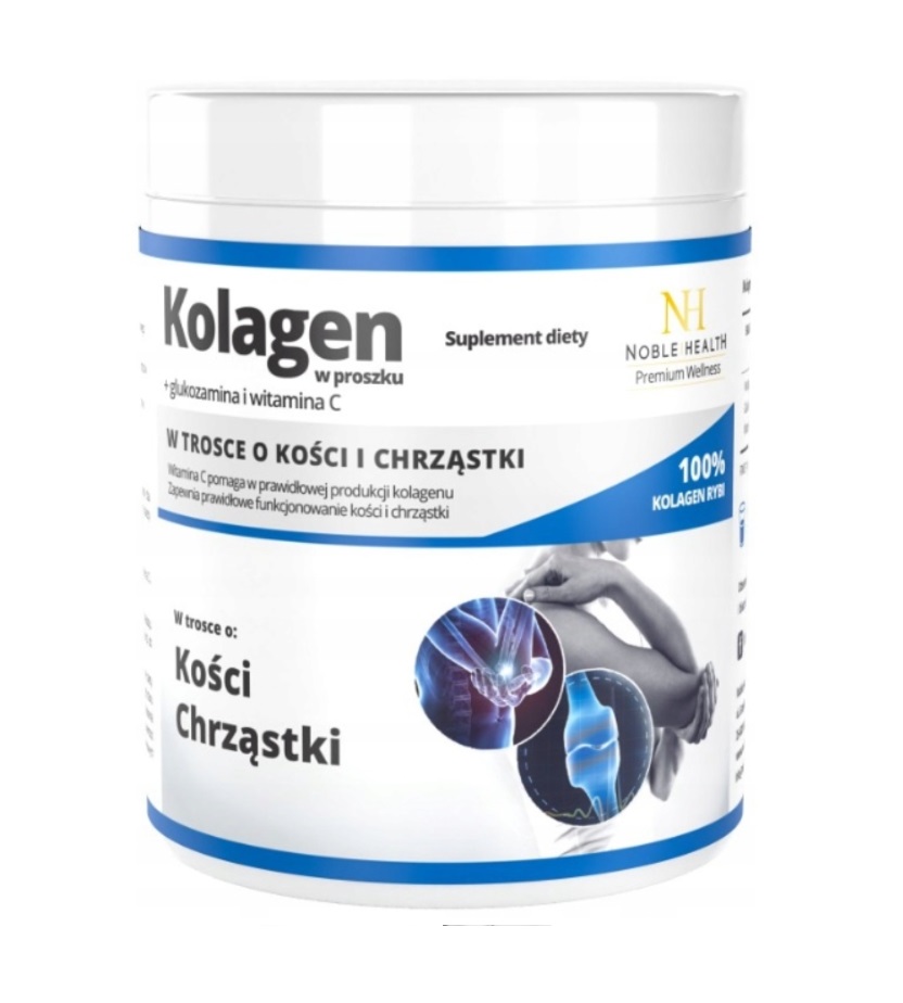 NOBLE HEALTH Noble Health Kolagen+glukozamina i witamina C w proszku - 100 g