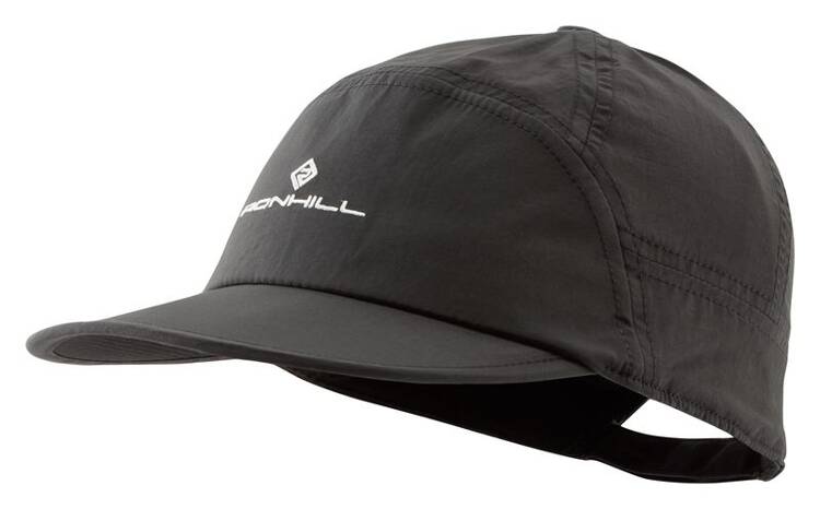 RONHILL czapka do biegania z daszkiem SUN CAP all black