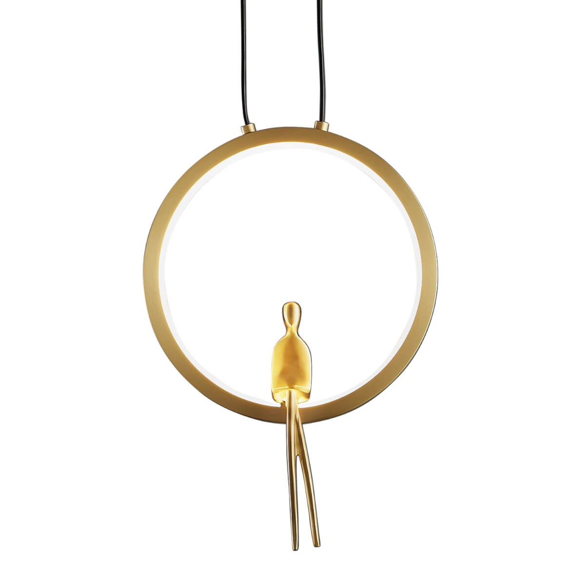 Designerska lampa wisząca Amici ST-D7774 gold 7W 3000K do salonu okrąg złota