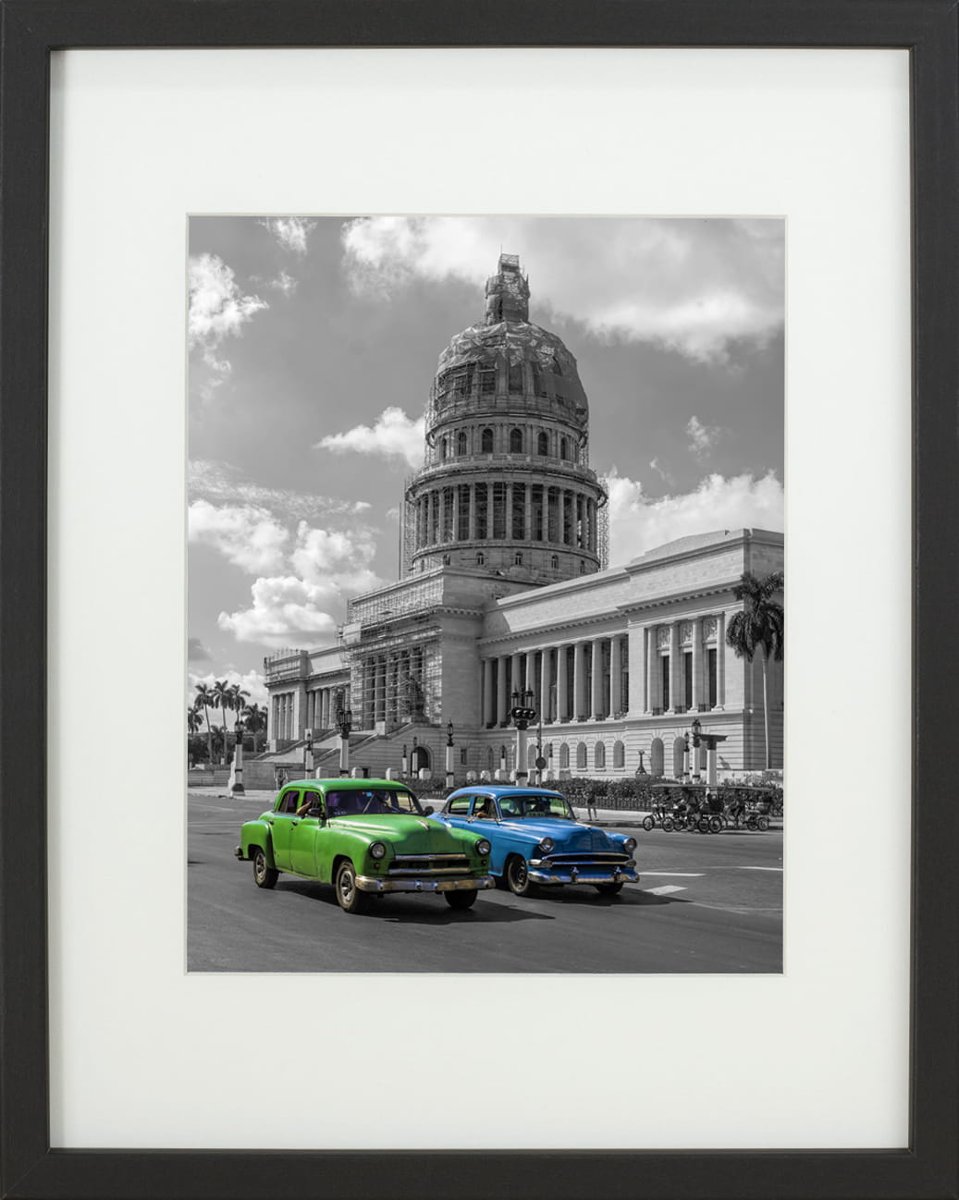 Ramka na zdjęcie plakat 28x35 cm klasyczna czarna z passe partout MDF szkło BD art