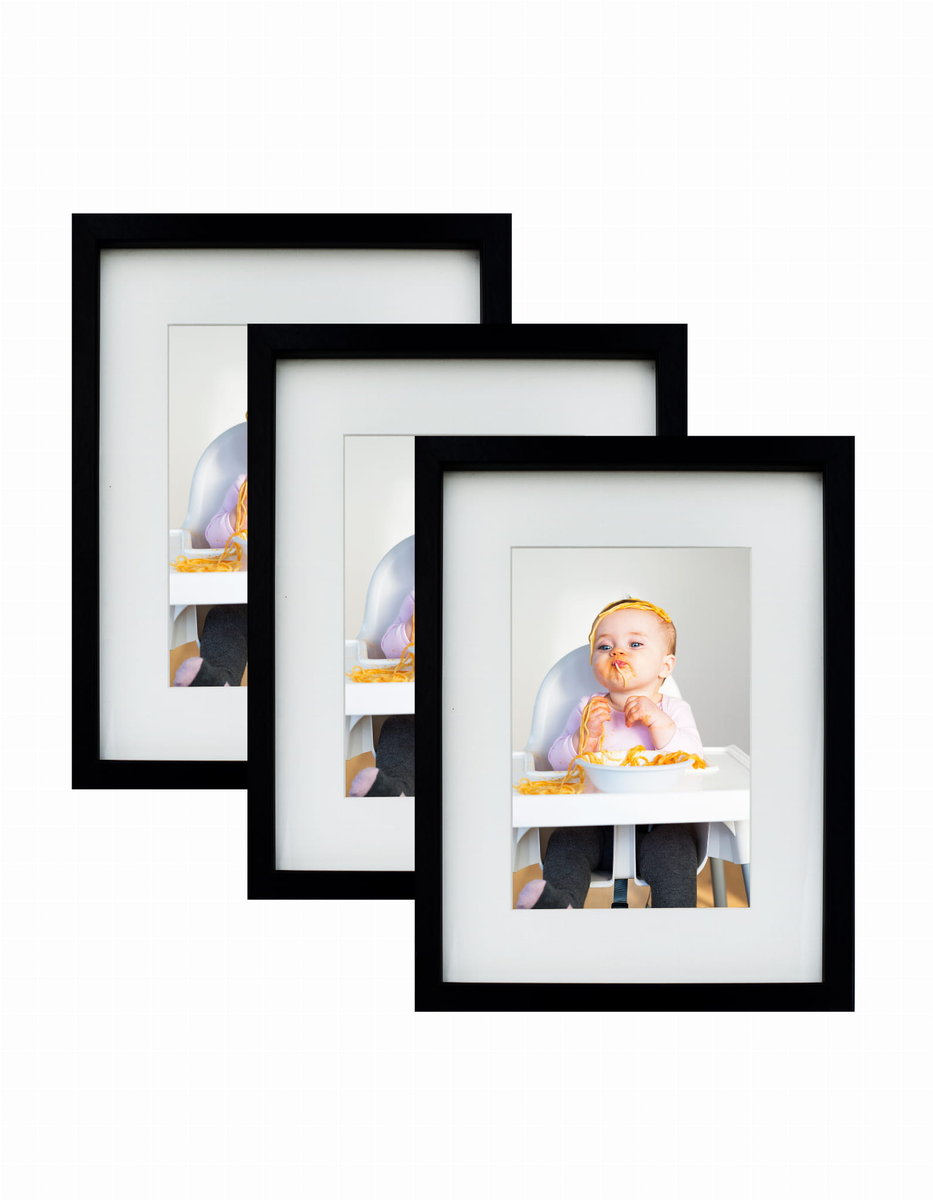 Zestaw czarnych ramek na zdjęcie 3 szt trójpak 15x21 BD art
