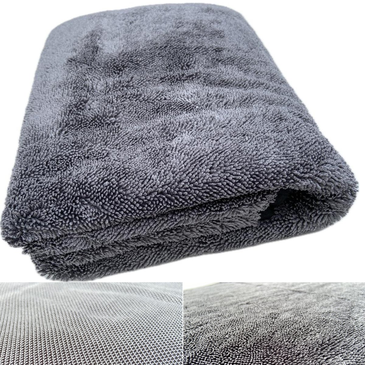 Zestaw ręczników do osuszania auta samochodu po myciu 70x90 800GSM i 40x40