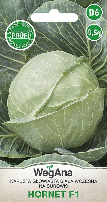 Kapusta głowiasta biała wczesna Hornet F1 0,5g nasiona - WegAna