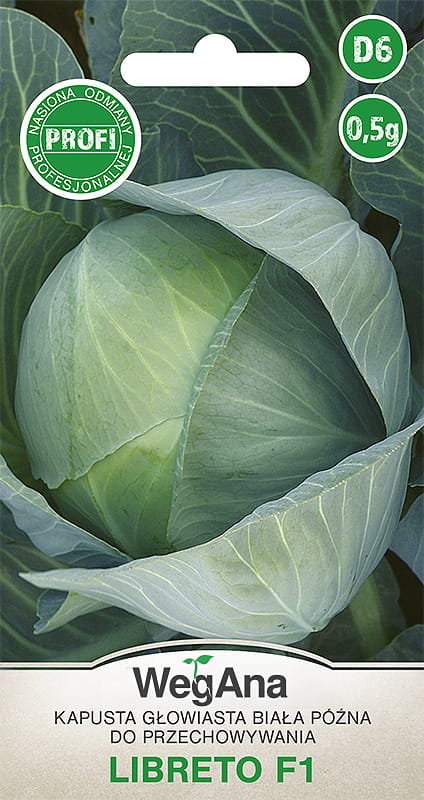 Kapusta głowiasta biała Libreto F1 nasiona 0,5g nasiona - WegAna