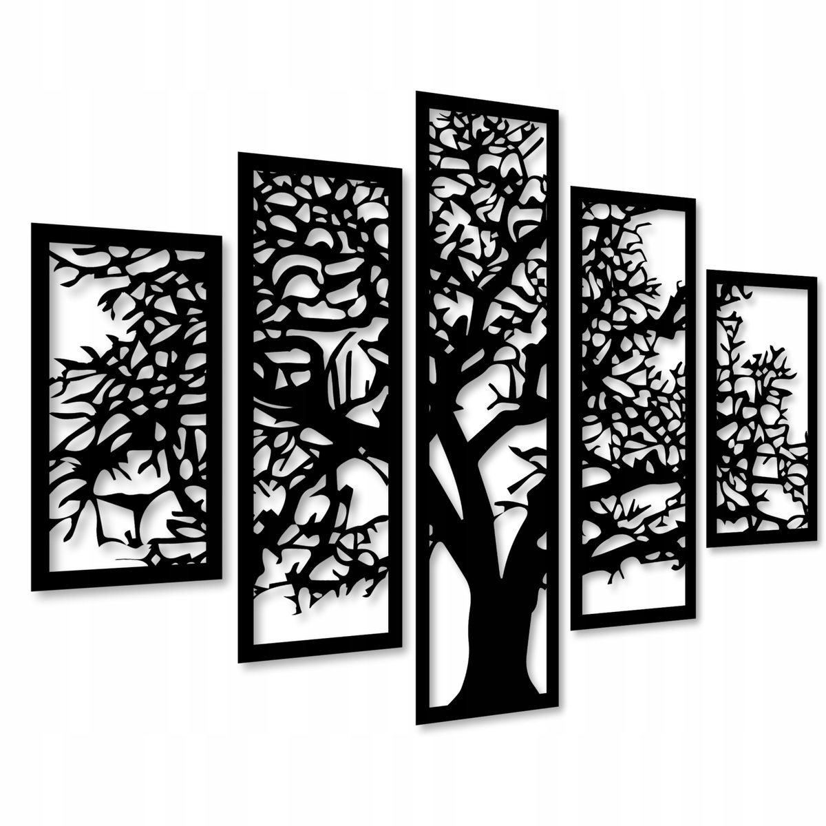 DEKORACJA AŻUROWA DRZEWO OBRAZ AŻUROWY ŚCIENNY 3D OBRAZY DO SALONU TRYPTYK