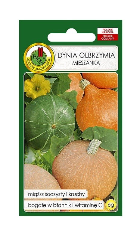 Dynia olbrzymia - mieszanka odmian 6 g PNOS Ożarów