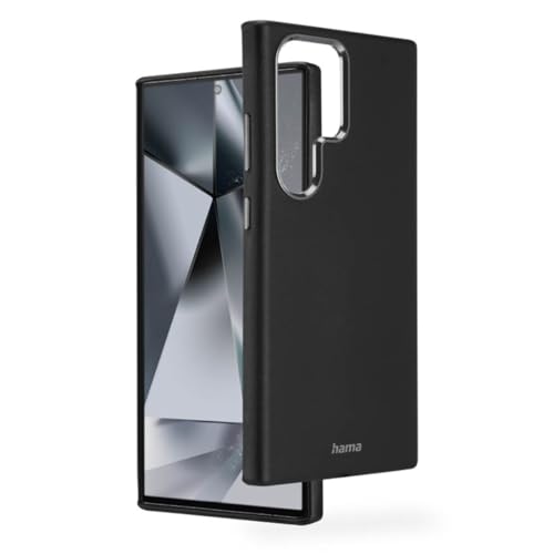 Hama Etui do Samsung Galaxy S24 Ultra (sztuczna skóra, metal, eleganckie etui na telefon komórkowy, dodatkowa ochrona aparatu i wyświetlacza, kompatybilne z bezprzewodowym ładowaniem, miękkie, z