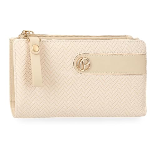 Pepe Jeans Sprig Portfel z wizytówką Beżowy 17x10x2 cms Skóra syntetyczna by Joumma Bags, Beis, Talla única, Portfel z karty