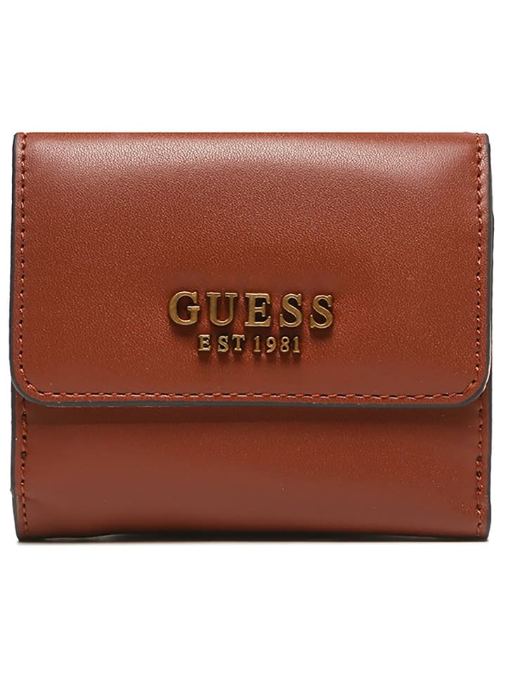 Guess Portfel w kolorze jasnobrązowym - 10 x 9 x 4 cm