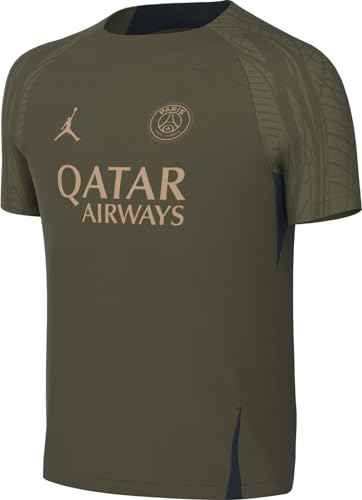 Nike PSG Y Nk Df Strk Ss Top K 4Th, Rough Green/Rough Green/Hemp, FD7089-327, M