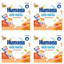 Humana Milk Minis Deserek jogurtowy po 6. miesiącu brzoskwinia Zestaw 4 x 400 g