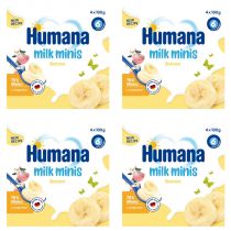 Humana Milk Minis Deserek jogurtowy po 6. miesiącu banan Zestaw 4 x 400 g