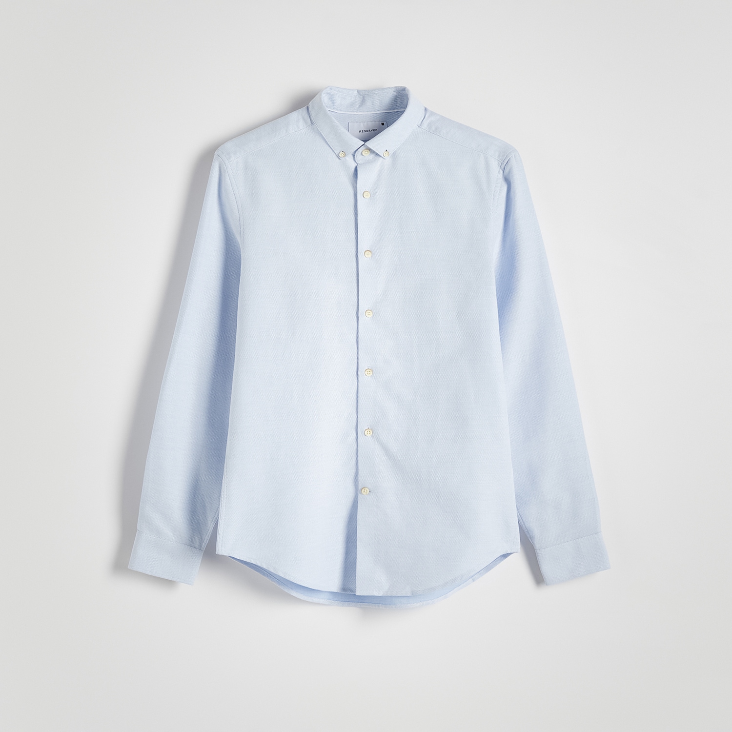 Reserved - Gładka koszula regular fit - Niebieski