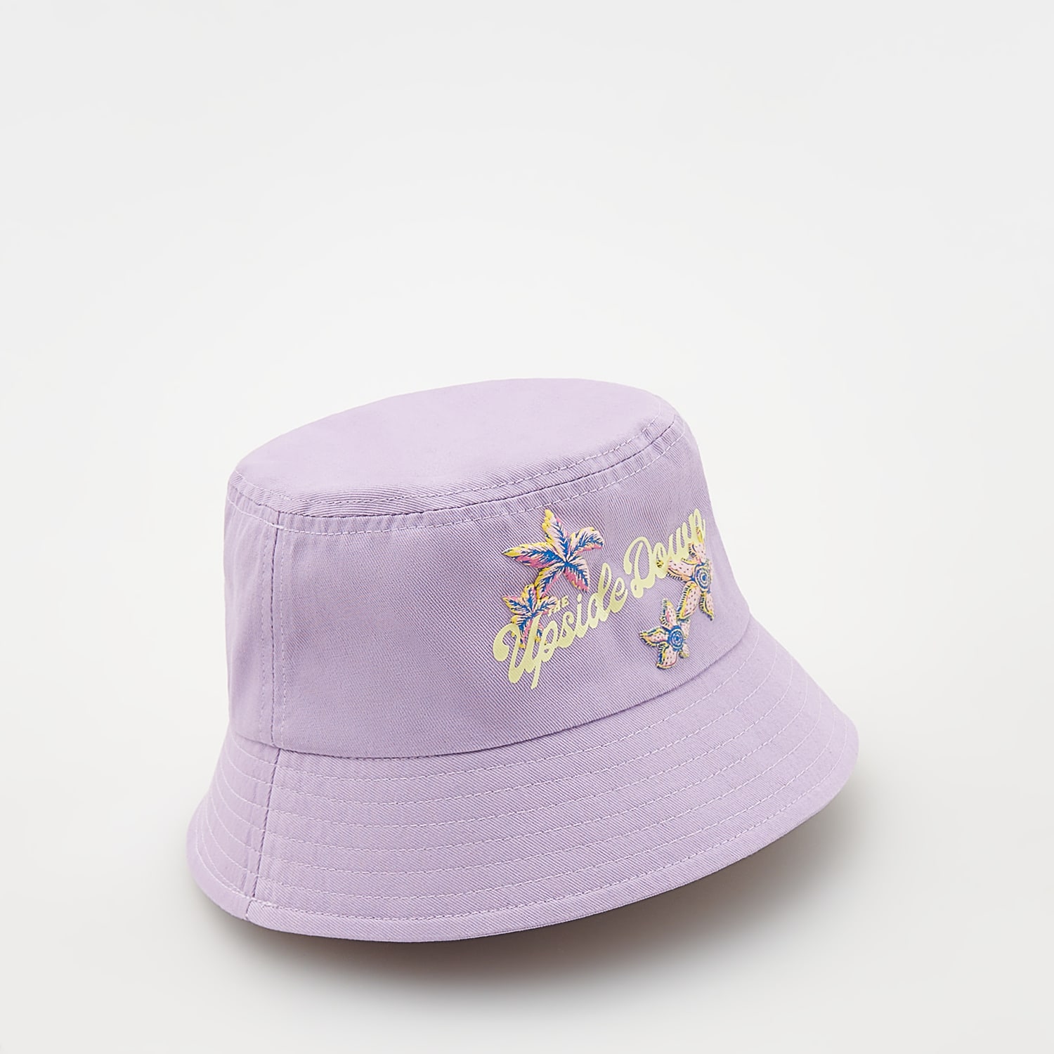 Reserved - Bucket hat z nadrukiem - Fioletowy