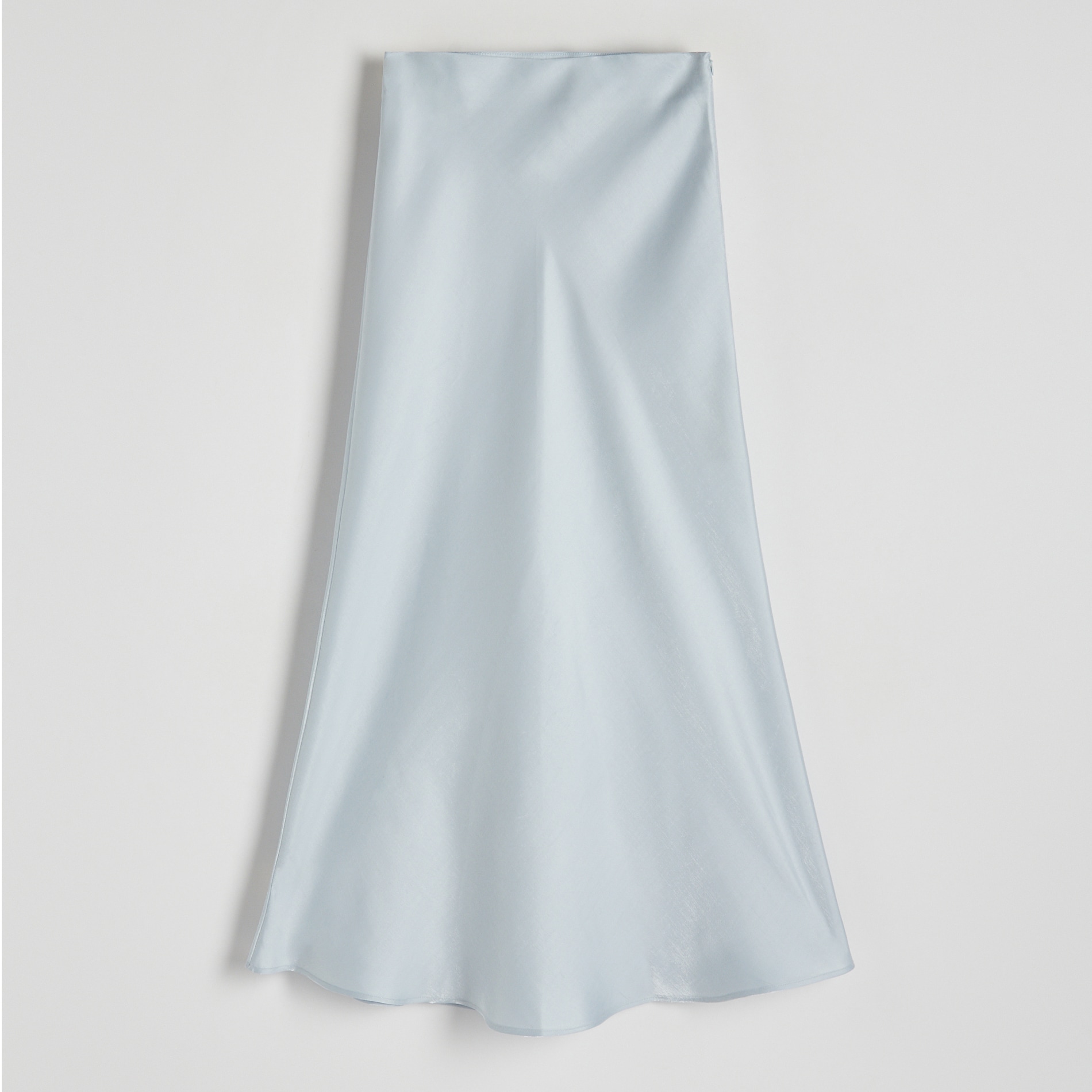 Reserved - Satynowa spódnica z wiskozy - Niebieski
