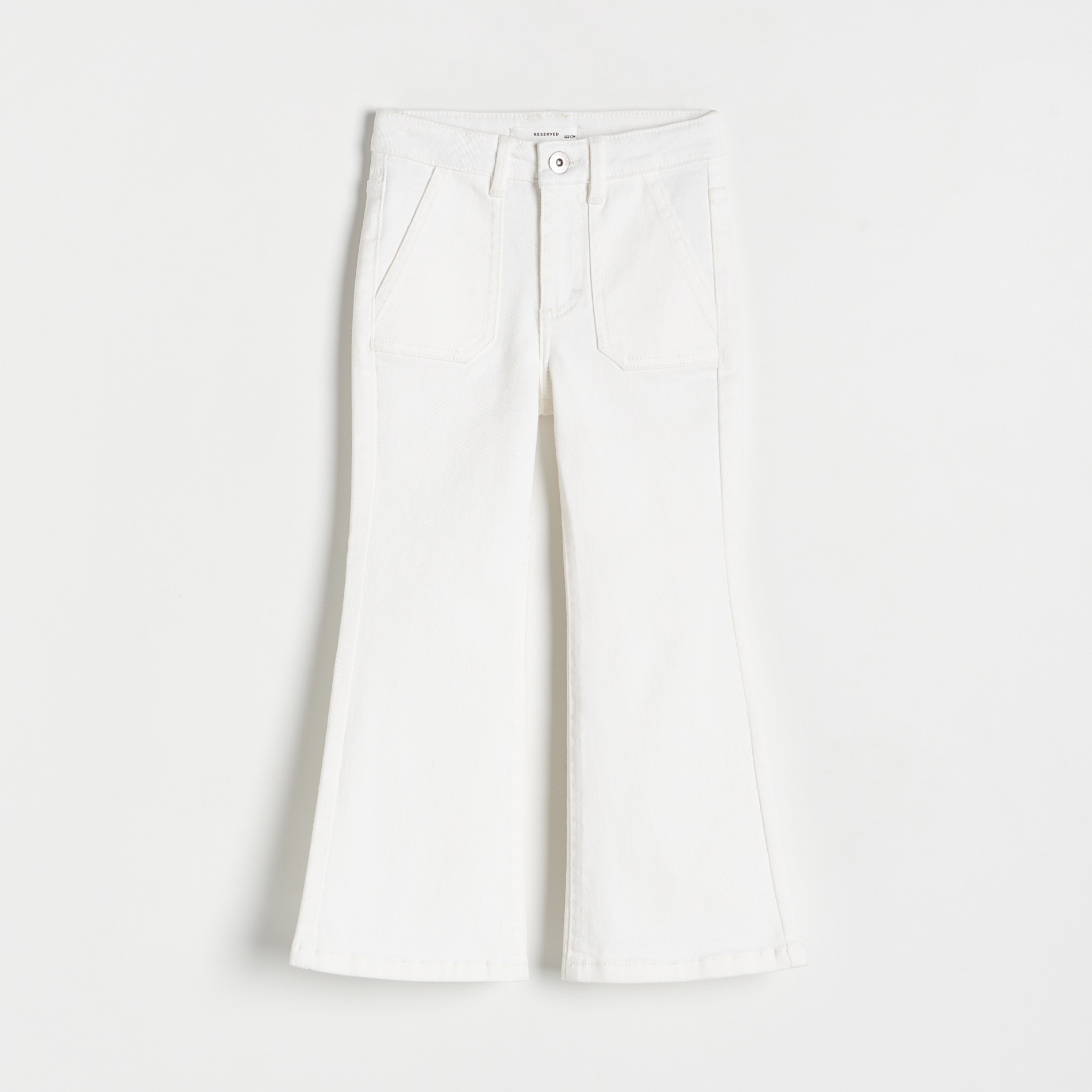 Reserved - Elastyczne jeansy flare - Kremowy