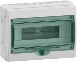 Rozdzielnica natynkowa Mini Mureva (dawna Kaedra) IP65 mMRV-1-12-NT-T drzwi transparentne 1 rząd 12 modułów/rząd