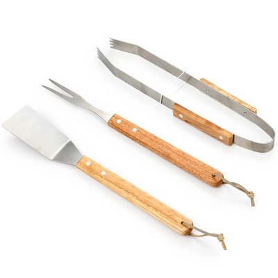 Zestaw narzędzi do grilla stal/drewno PATIO