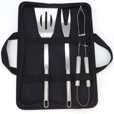 Patio PATIO ZESTAW NARZĘDZI DO GRILLA W ETUI 4 ELEMENTY STAL NIERDZEWNA 91311