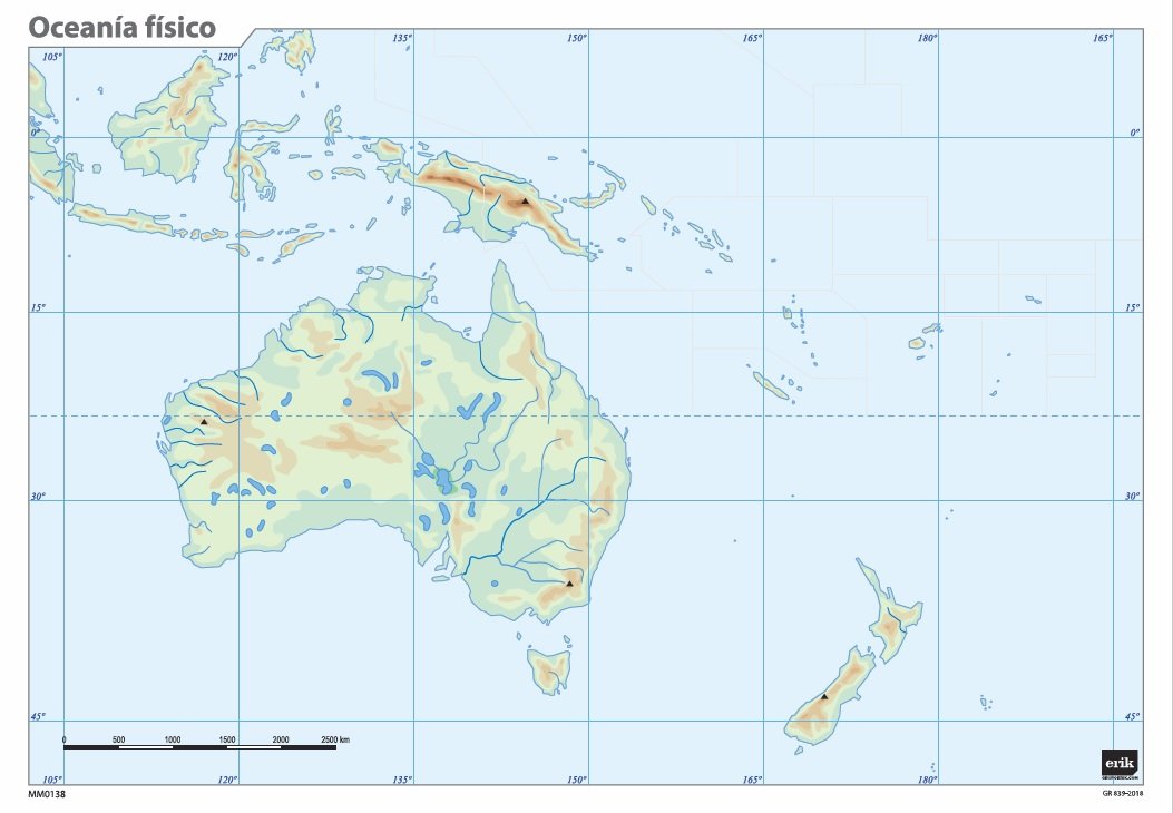 FIZYCZNA MAPA WYCISZENIA OCEANII