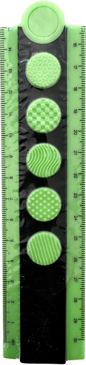 Smiggle- zielona linijka zmniejszana na dwie części