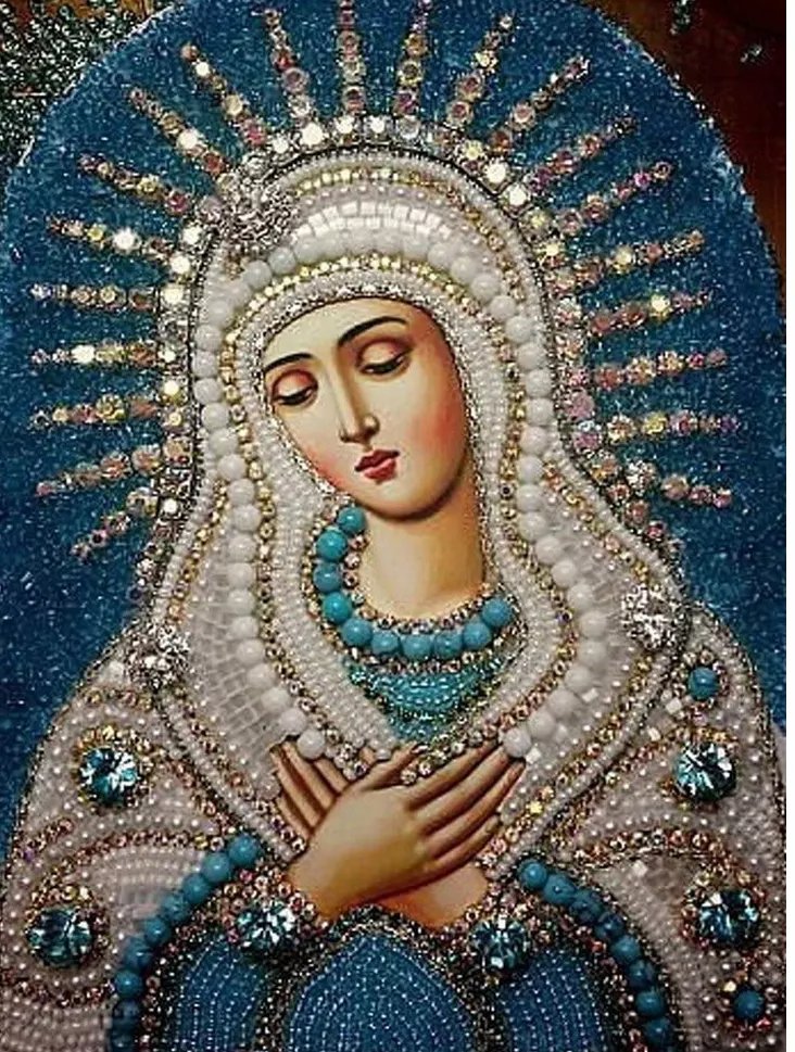 Haft diamentowy mozaika zestaw diamond painting 5d 30x40cm  Madonna