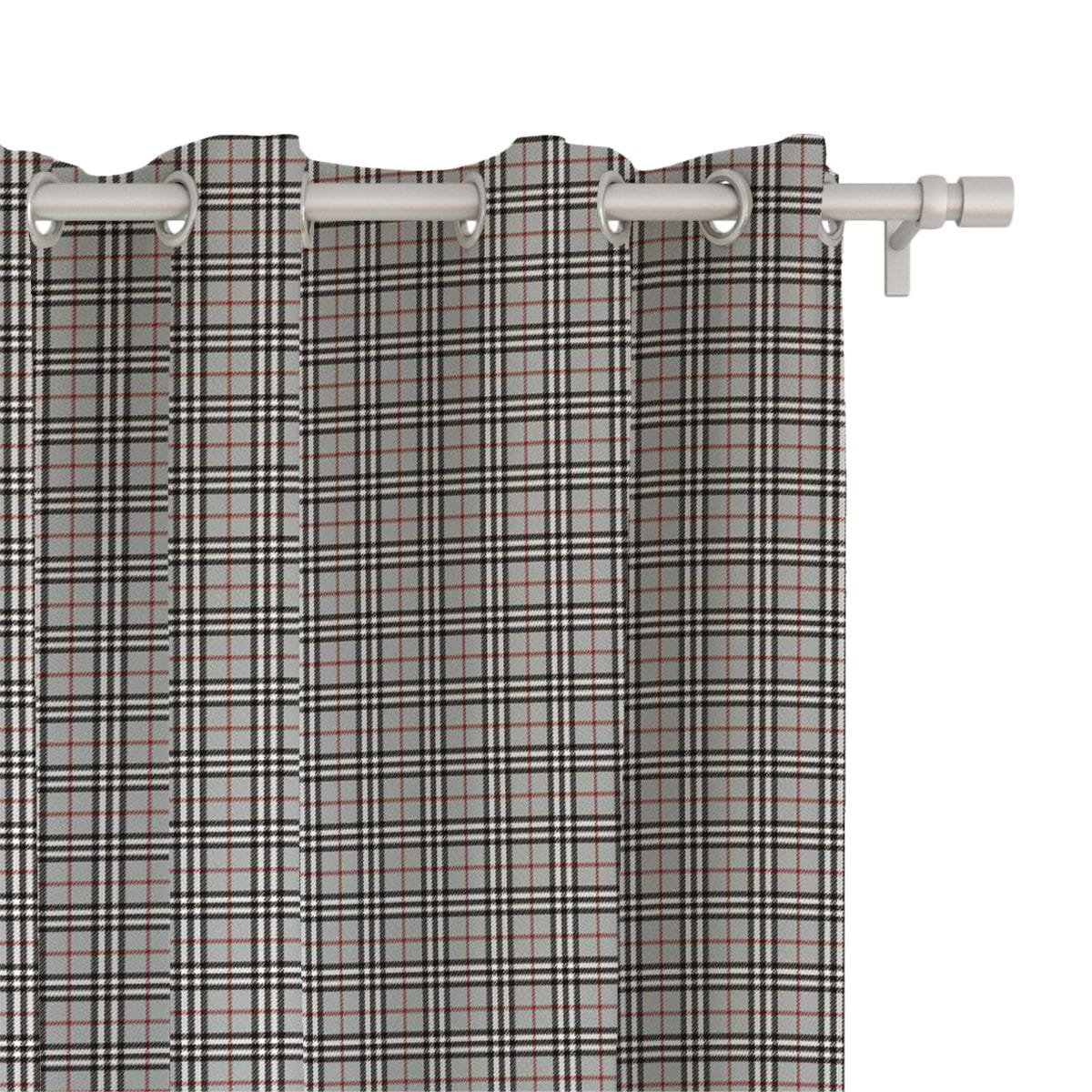 Zasłona CLASSIC wzór CL01 | szara krata 150 x 150 cm tkanina zaciemniająca