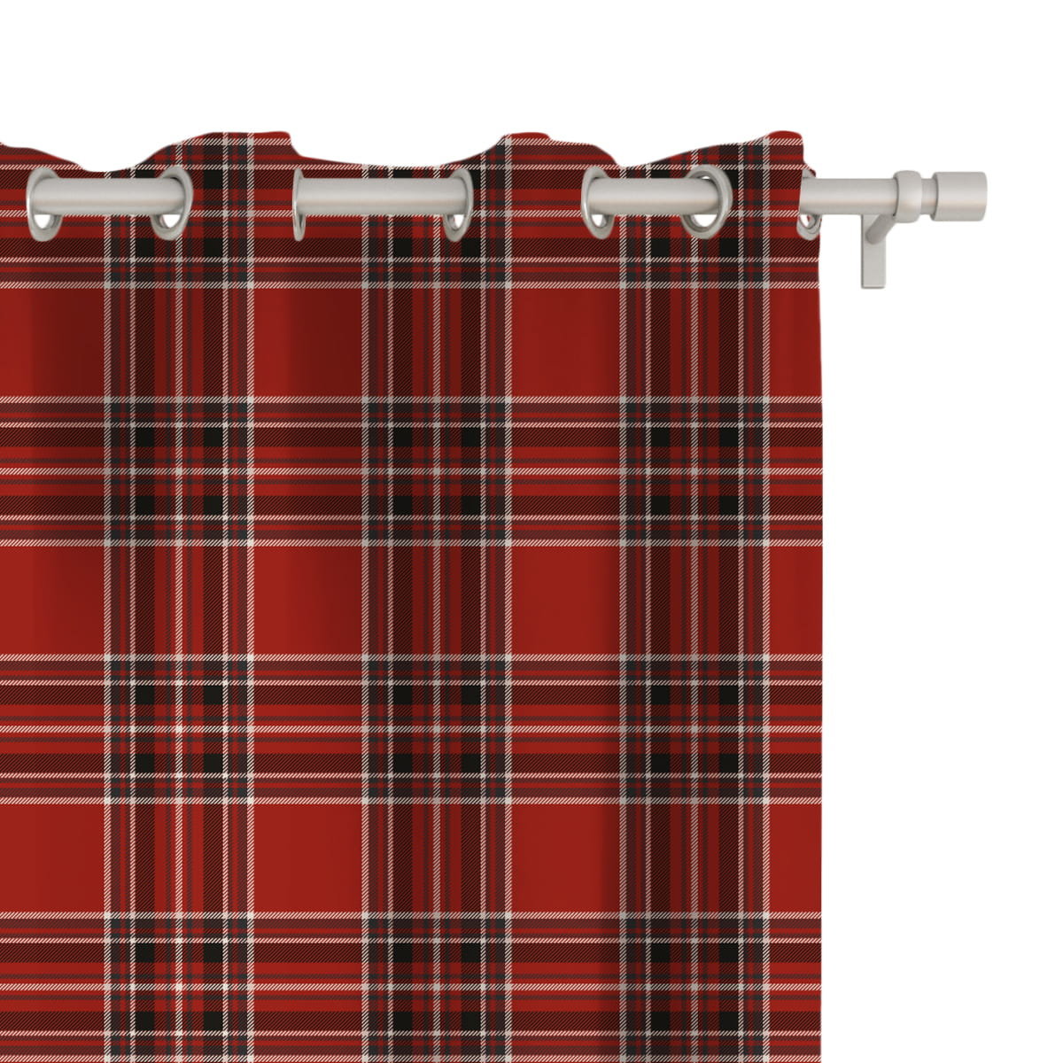 Zasłona CLASSIC wzór CL13 | Czerwona krata 150 x 300 cm tkanina zaciemniająca