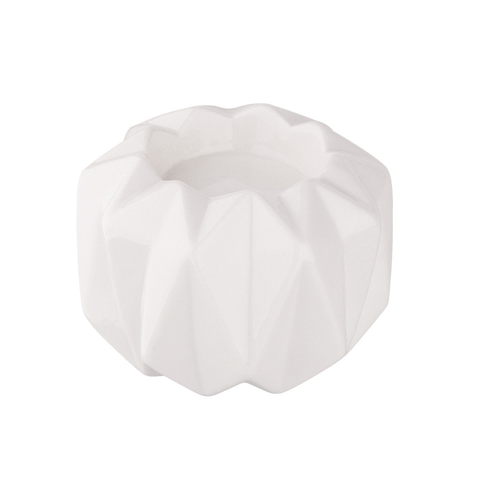 ŚWIECZNIK PORCELANOWY BIAŁY 9X
