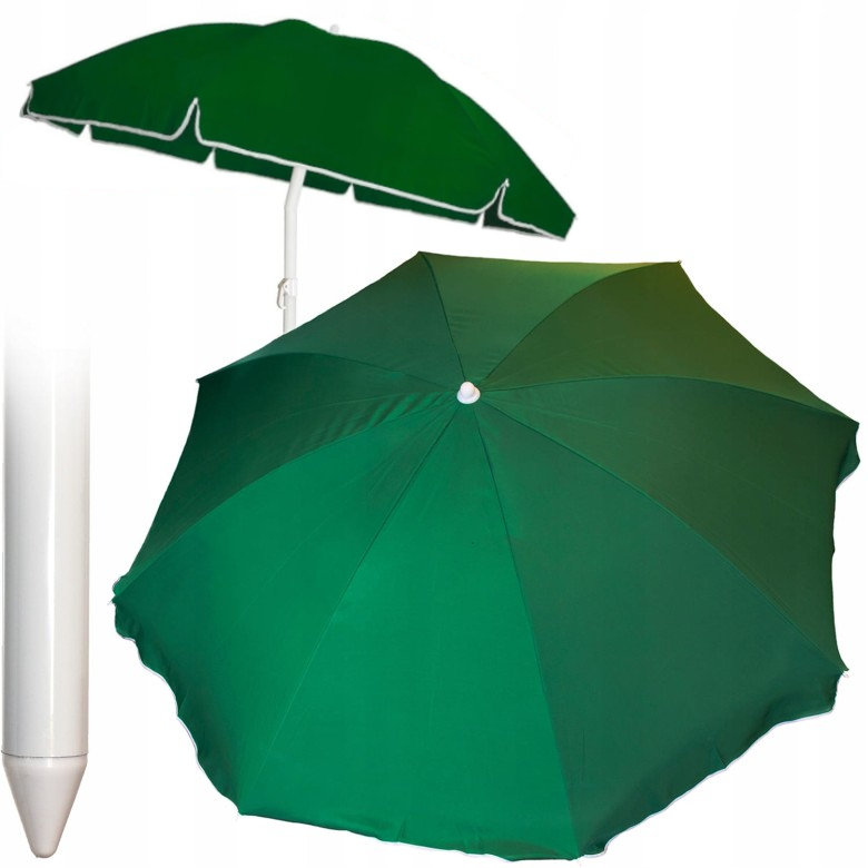 PARASOL OGRODOWY plażowy na balkon taras ŁAMANY z falbaną 240 cm